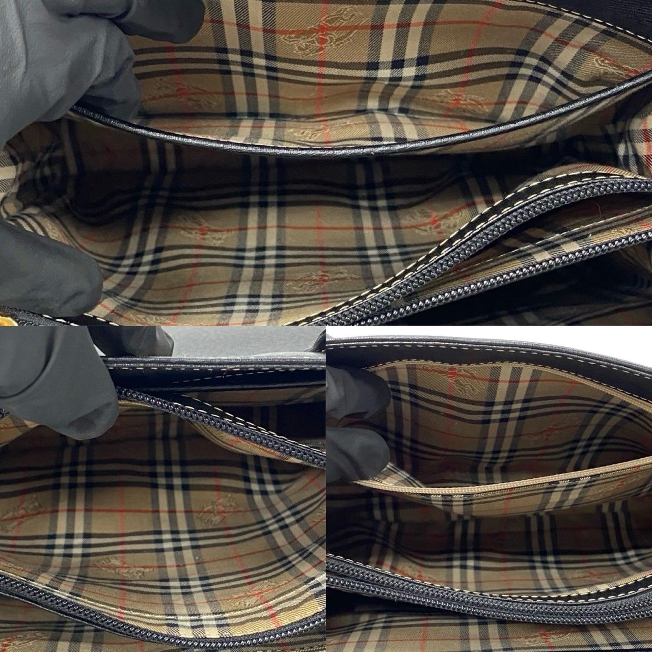 極 美品 BURBERRY バーバリー ノバチェック シャドーホース レザー 本