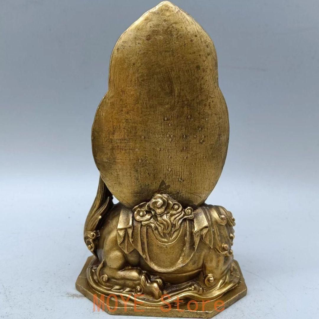 銅製 仏像 文殊菩薩仏像 家内 仏堂奉納 装飾品 工芸品 置物