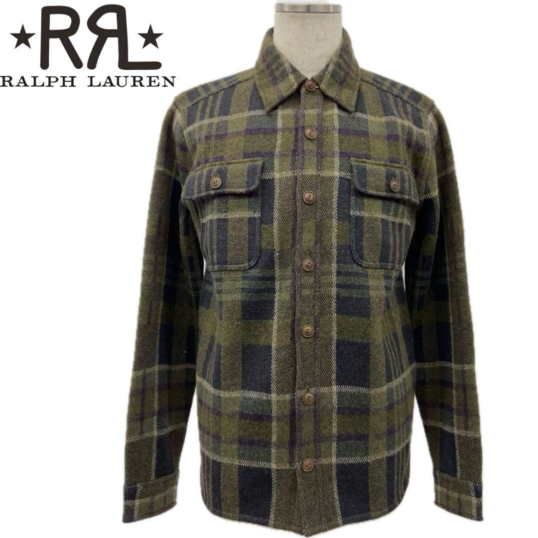 RRL ダブルアールエル】【22AW Wool Cashmere Plaid Olive Workshirt ウールカシミアプラッドオリーブワークシャツ  M カーキ ネルシャツ チェック 国内正規品】 - メルカリ