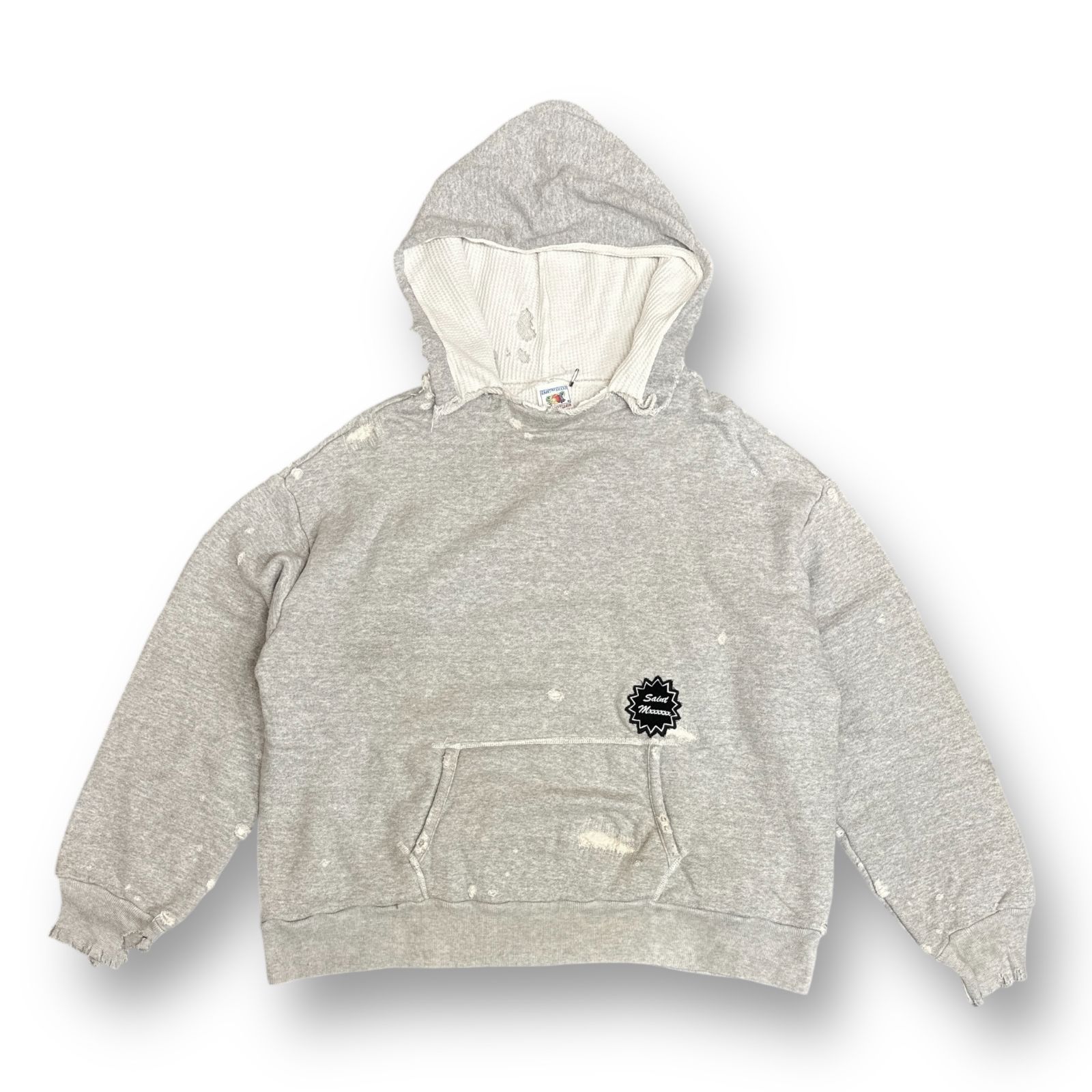 定価70400円 美品 SAINT MICHAEL 24SS DAMAGE HOODIE ダメージ 