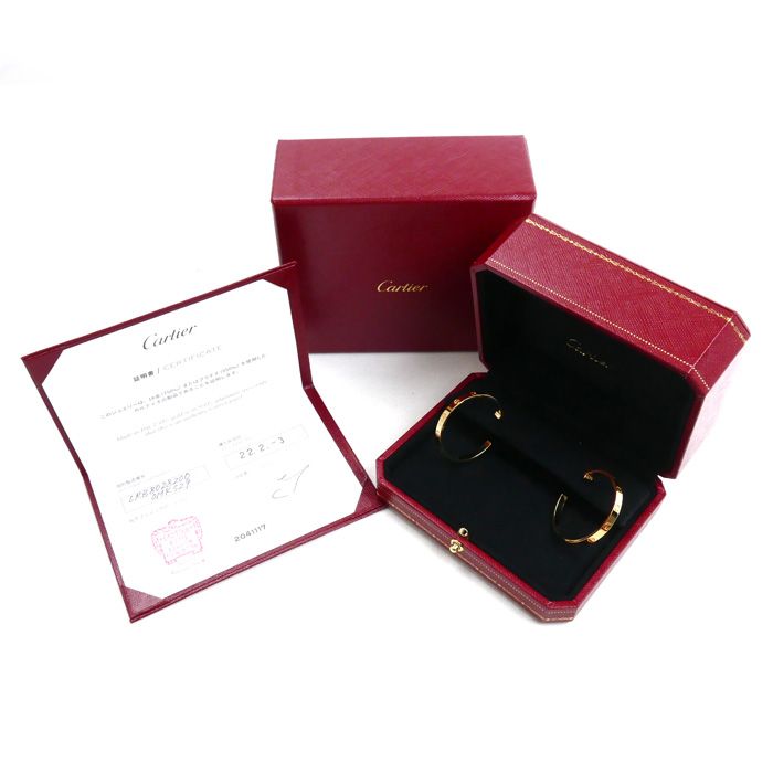 CARTIER カルティエ K18YG イエローゴールド ラブ フープ ラージ  