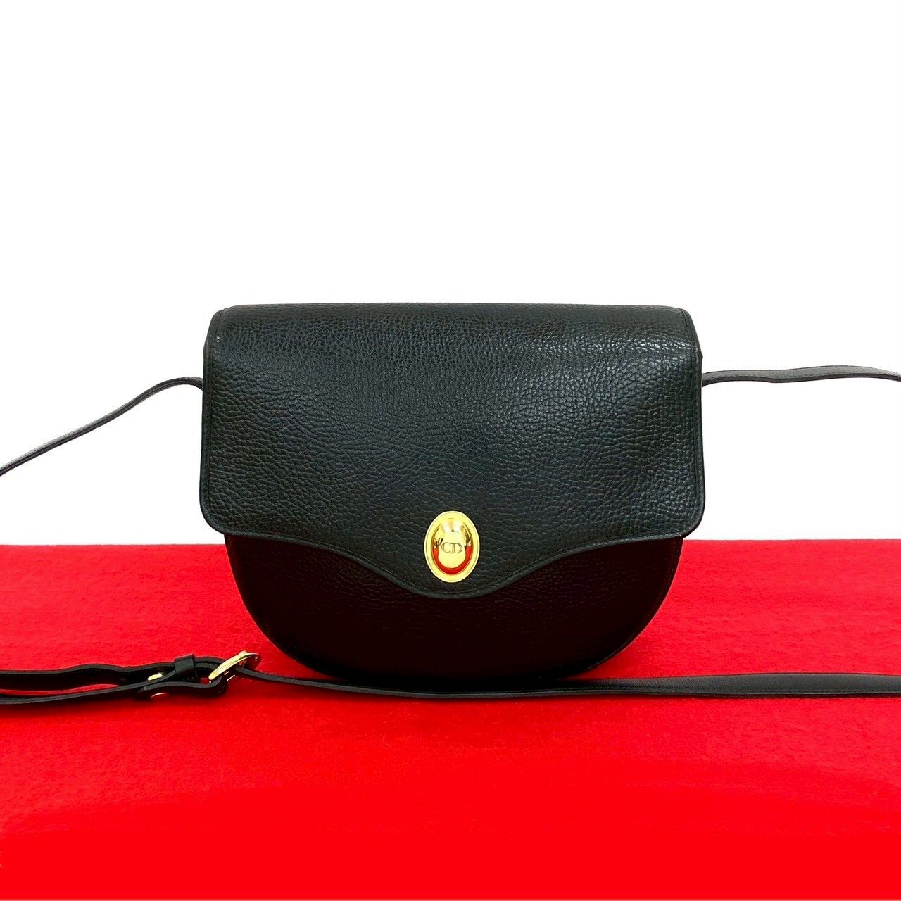 わ*♩様 ディオール Dior ショルダーバッグ ポシェット CDロゴ レザー 極 美品 Christian Dior ディオール ヴィンテージ CD ロゴ 金具