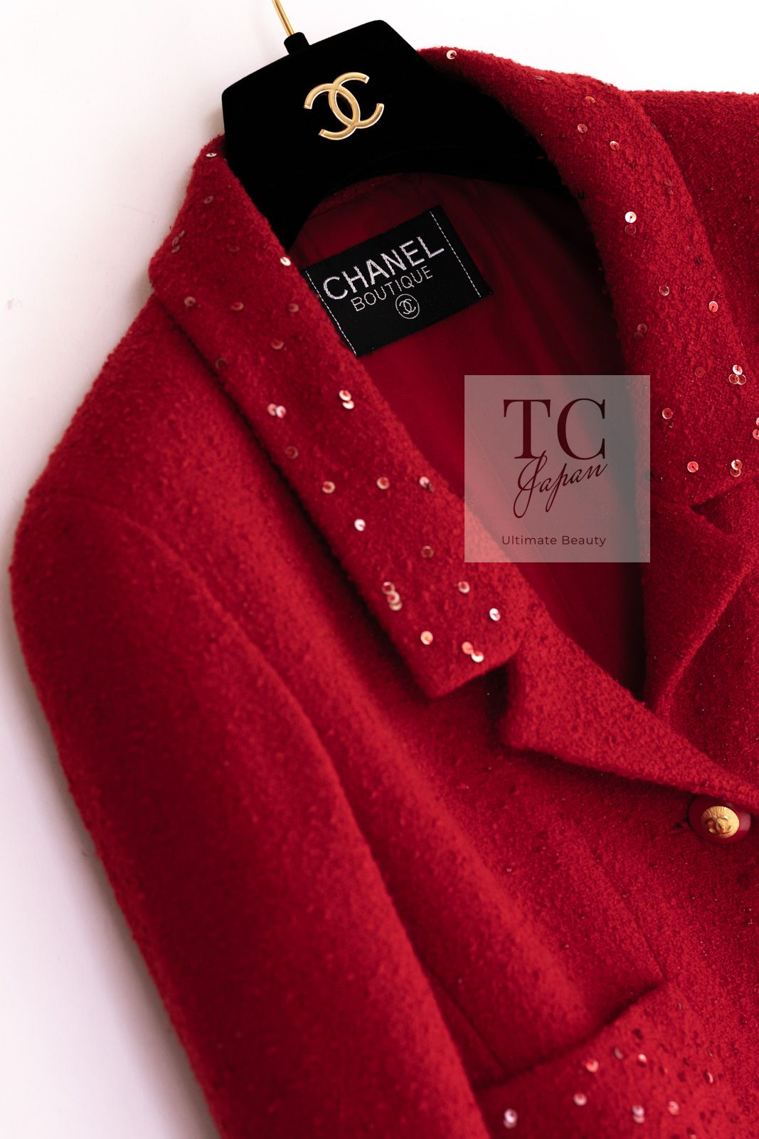 シャネル ジャケット CHANEL 貴重すぎる ヴィンテージ レッド 赤