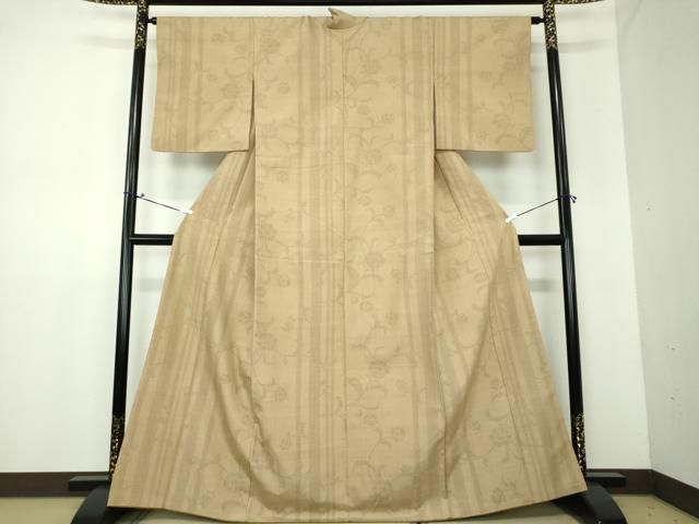 平和屋本店□極上 夏物 男性 本場大島紬 夏大島 白大島 100亀甲 総詰め