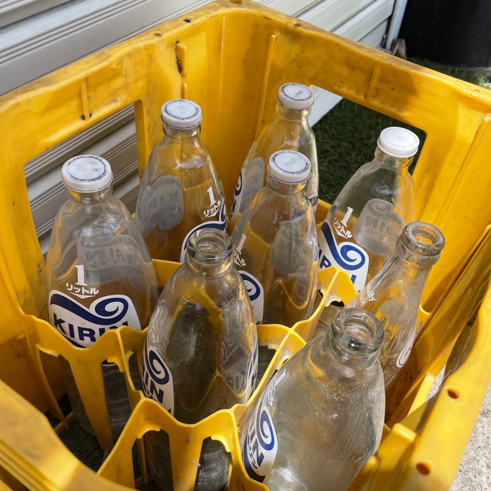 ♭ キリン ジュース瓶 コンテナ セット 空き瓶 ケース レトロ