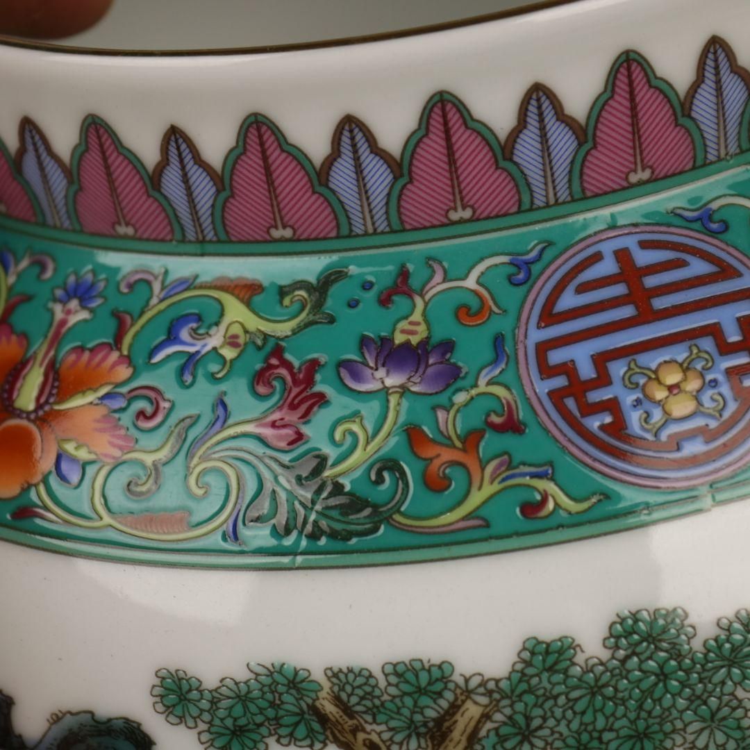 乾隆款琺瑯彩人物図磁の壺 景徳鎮 陶磁器 装飾品 現代工芸品