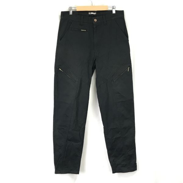 日本製 ヘイズ|HAZE LTD ジップポケット|ワークパンツ メンズL|股下80cm|黒|black Pants|Trouser|Made in Japan◆cBH571