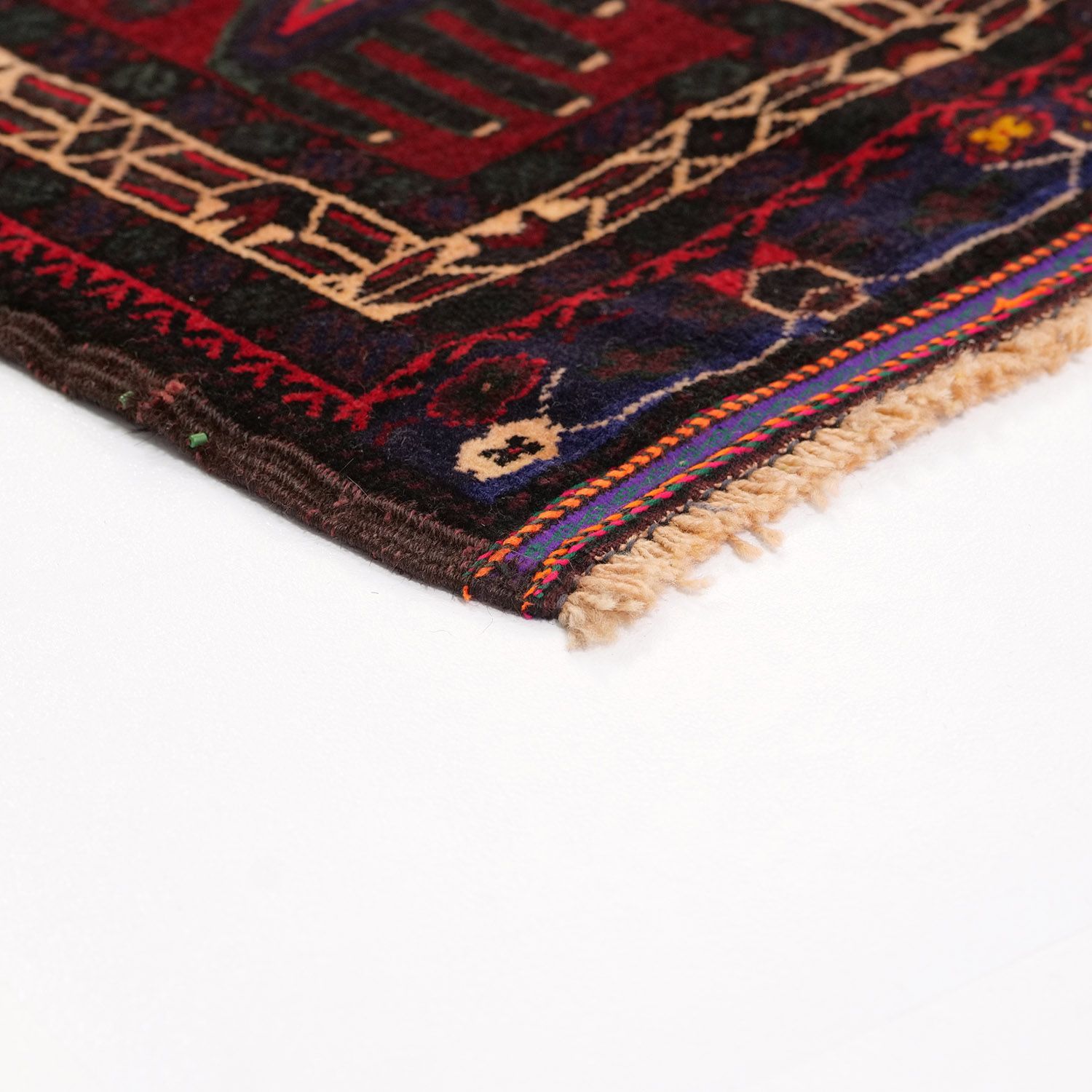 ザーボル 1950年代 1200×900mm セミアンティーク ミフラーブ 生命の樹 ファーティマの手 ヴィンテージラグ専門店 手織り MARWIL-DEMENAGEMENTS_CH