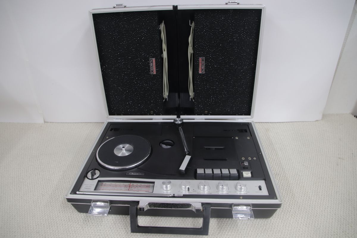 Crown クラウン SCP-7000S Turntable Radio Cassette Deck ターンテーブル ラジオ |7200