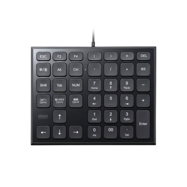 サンワサプライ 表計算USBテンキー ブラック NT-27UBK
