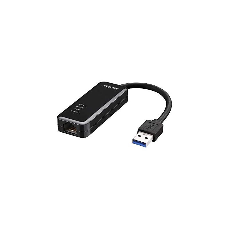 バッファロー BUFFALO 有線LANアダプター LUA4-U3-AGTE-NBK ブラック Giga USB3.0対応 簡易パッケージ 日本メーカー 【Nintendo Switch動作確認済み】