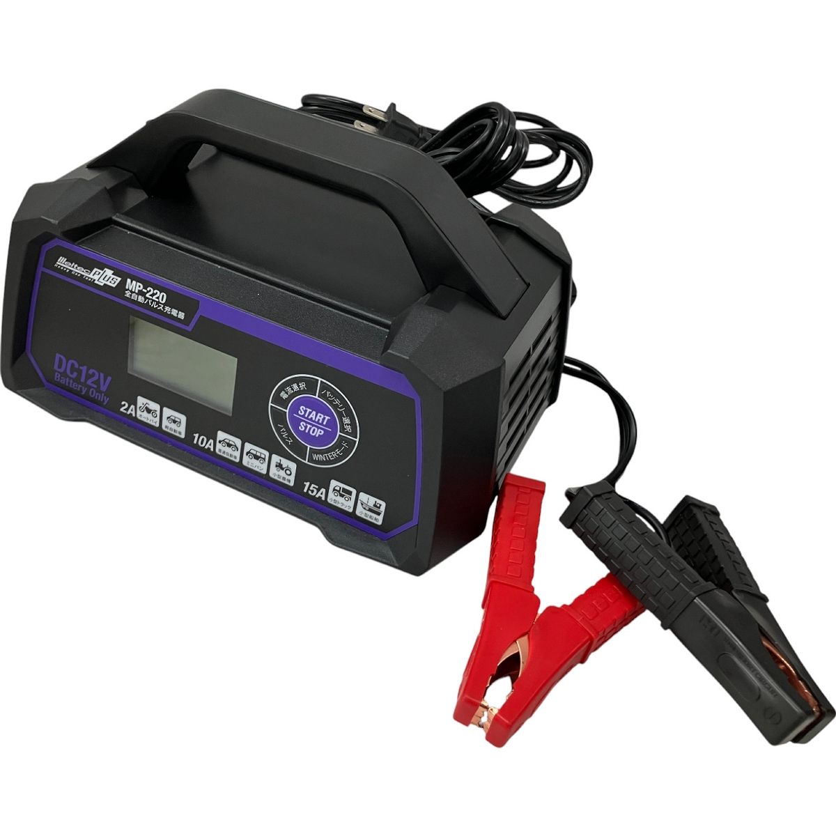 Meltec PLUS MP-220 全自動パルス充電器 バッテリー充電 12V 15A