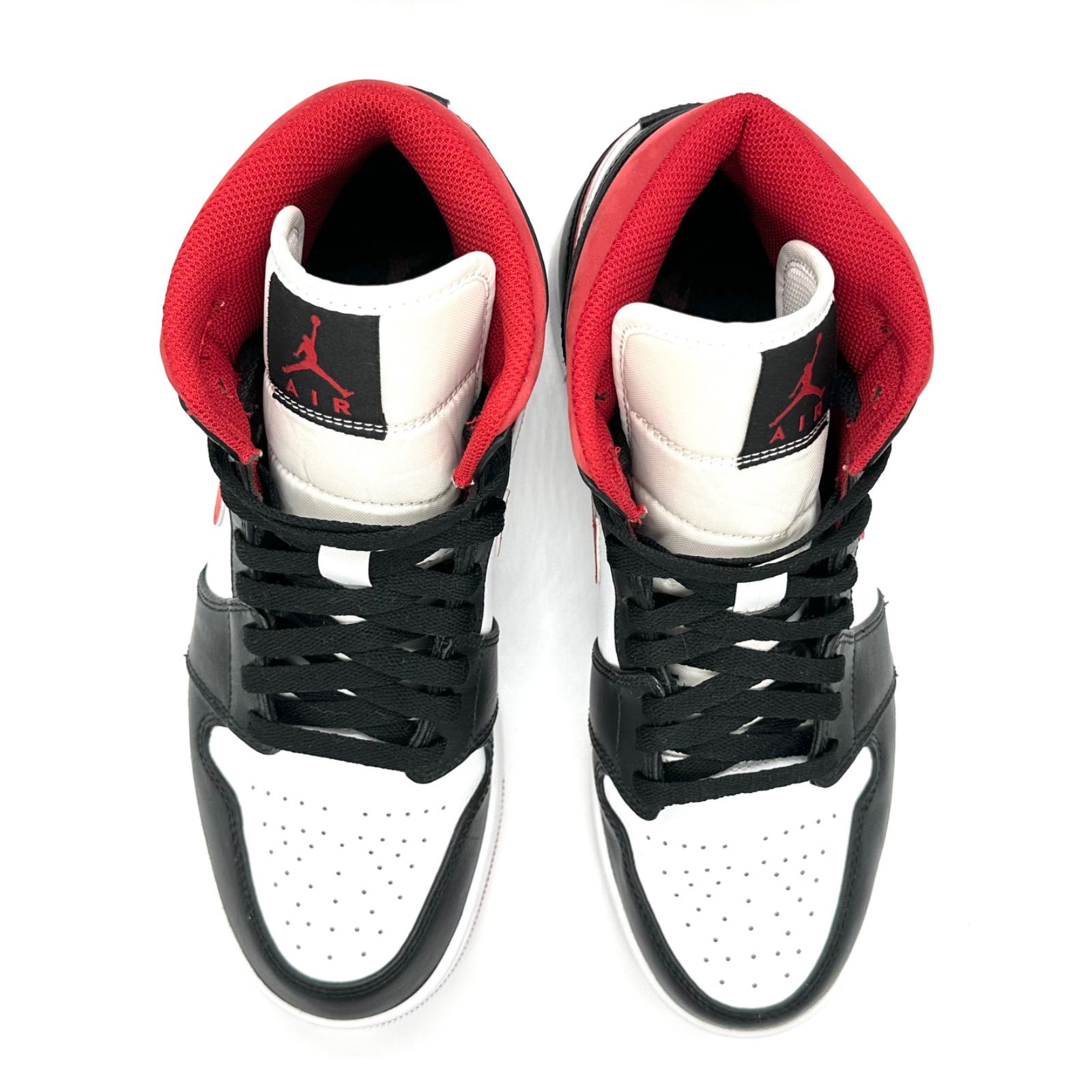 Nike Air Jordan 1 Mid White/Gym Red Black ナイキ エアジョーダン1  
