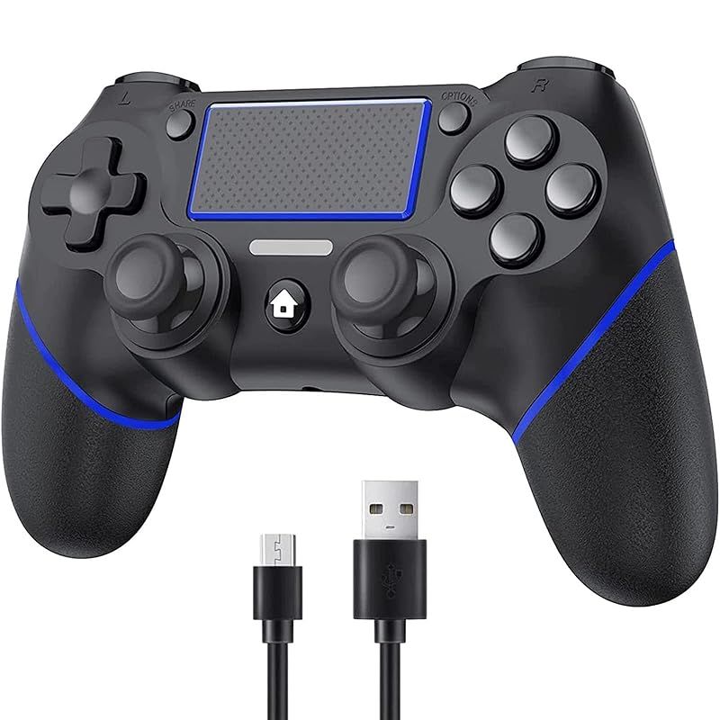 P4 コントローラー 無線【アップグレード版】600mAh大容量 15時間連続使用 Bluetooth接続 ジャイロセンサー機能 振動機能 連射機能 反応速い 遅延なし 高耐久ボタン イヤホンジャック 充電ケーブ