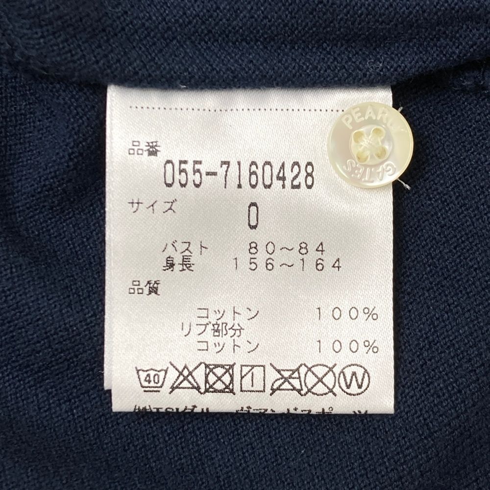 サイズ：0 PEARLY GATES パーリーゲイツ ノースリ―ブポロシャツ 刺繍