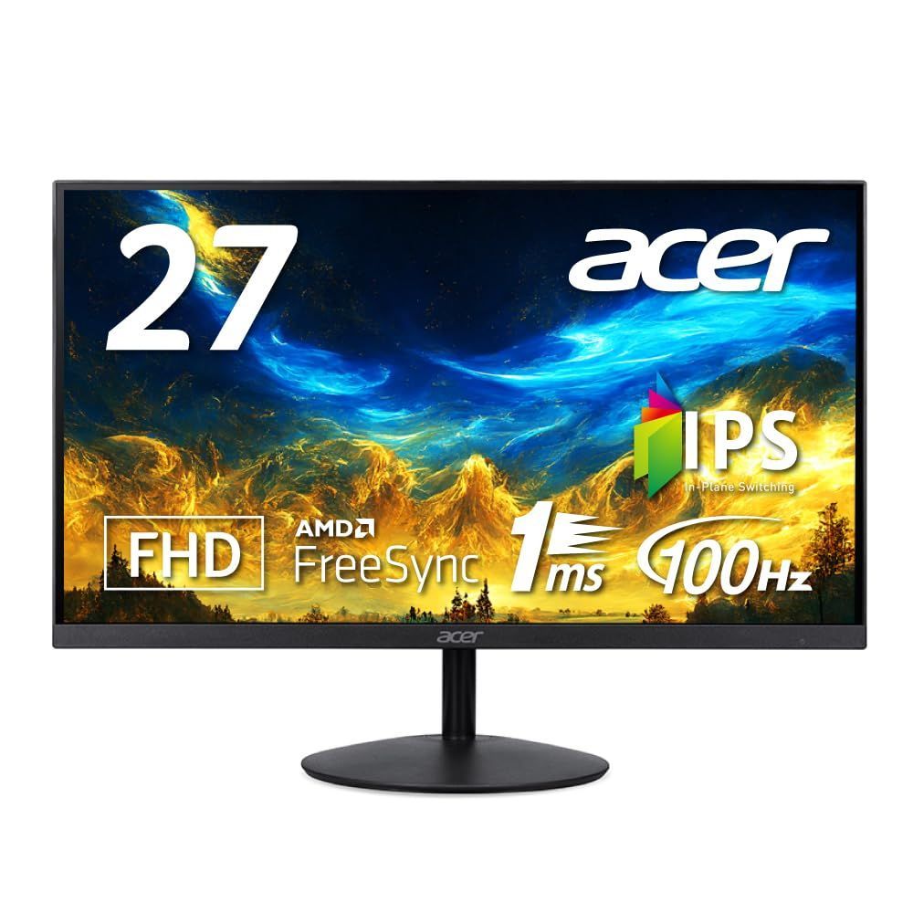 日本エイサー Acer スタンダードモニター 27インチ IPS 非光沢 フルHD