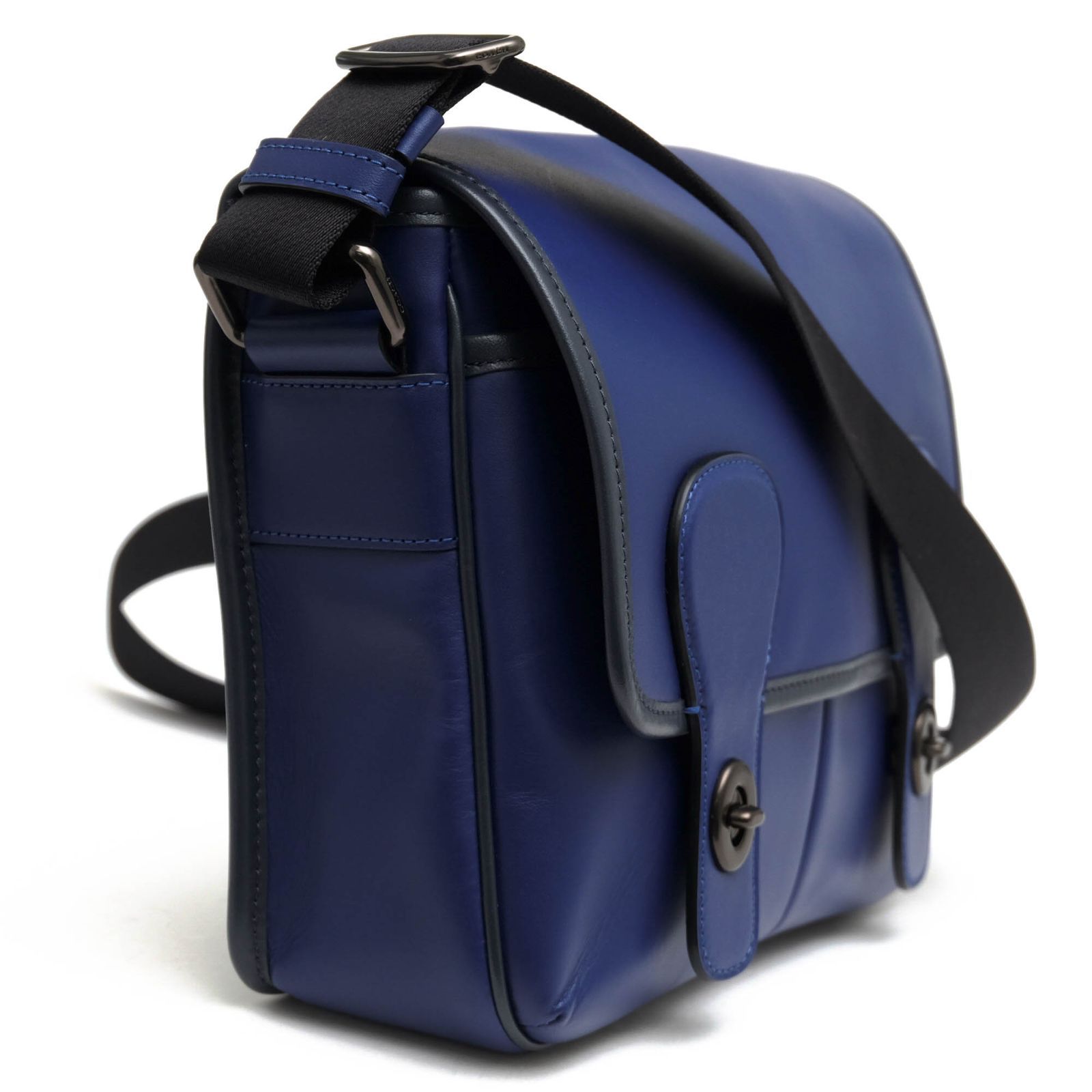 コーチ／COACH バッグ ショルダーバッグ 鞄 メンズ 男性 男性用レザー 革 本革 ブルー 青 C2907 Heritage Map Bag  ヘリテージ マップバッグ フラップ式 メッセンジャーバッグ