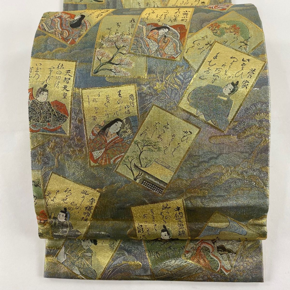 未使用 京都 大石 天狗堂 小倉 百人一首 光琳 かるた 解説書 付き