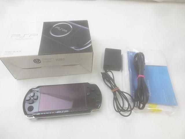 中古品 ゲーム PSP 本体 PSP3000 ピアノブラック 動作品 箱付き ゲオ