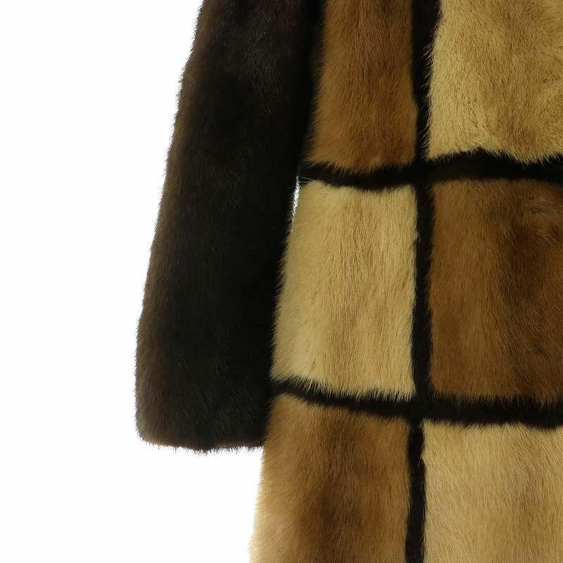 レヴィヨン Revillon ミンク ファーコート アウター 毛皮 染毛 ミドル