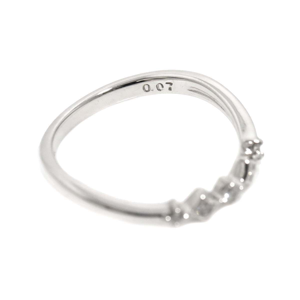 タサキ TASAKI 11号 リング ダイヤ 0.07ct K14 WG ホワイトゴールド