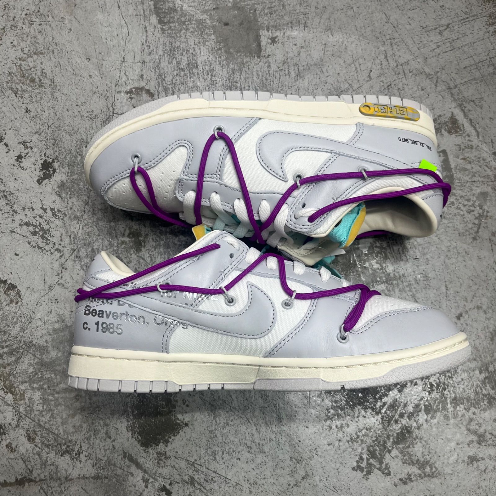 未使用品 OFF-WHITE NIKE DUNK LOW 1 OF 50 