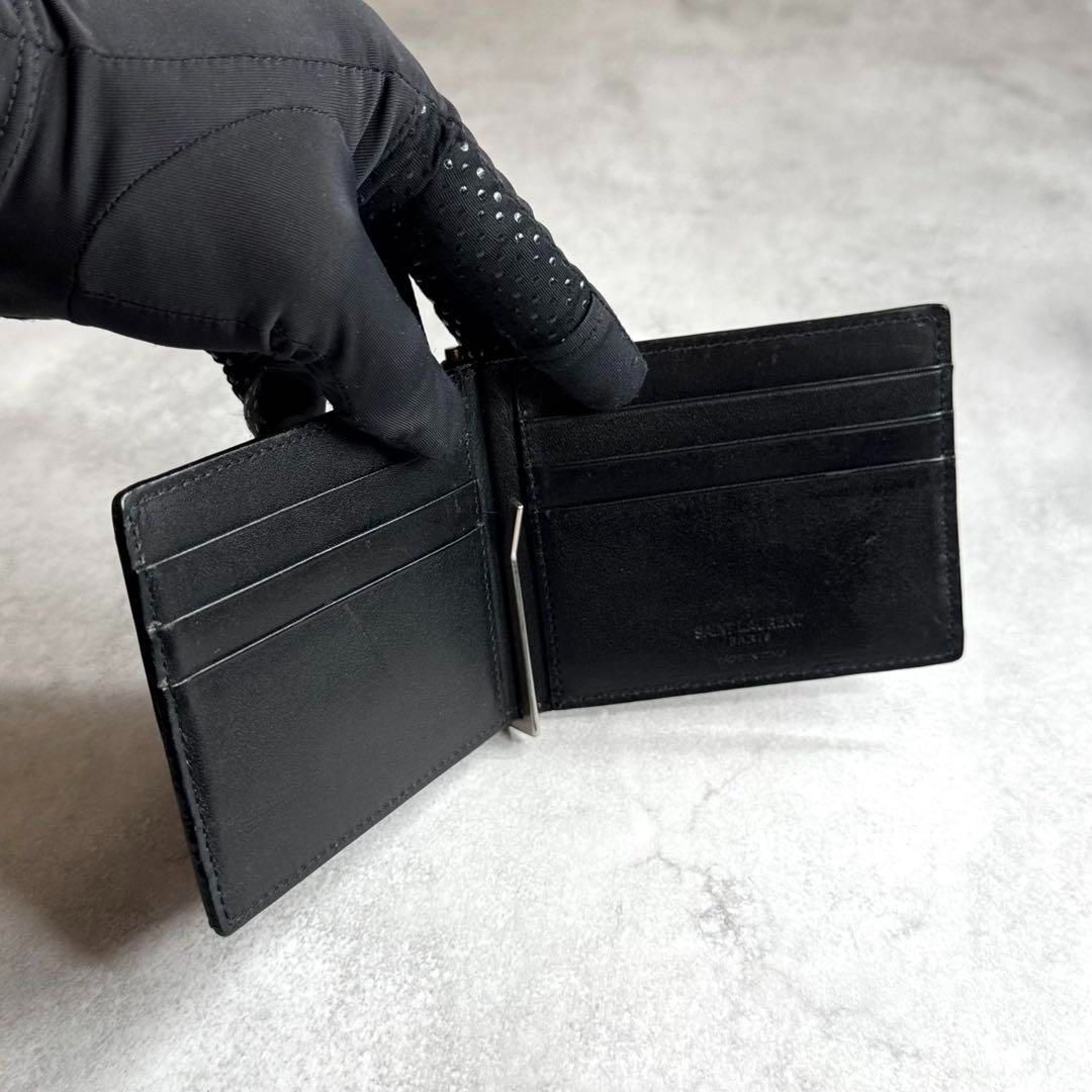 SAINT LAURENT クロコダイル マネークリップ YSL SAINT LAURENT サンローラン / エンボスクロコダイル