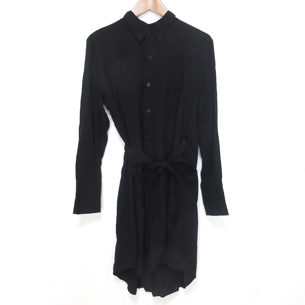 LIMI feu リミフゥ 19SS ロングシャツワンピース ブラック S LIMI feu リミフゥ 19SS オーバーサイズシャツワンピース LH-D10