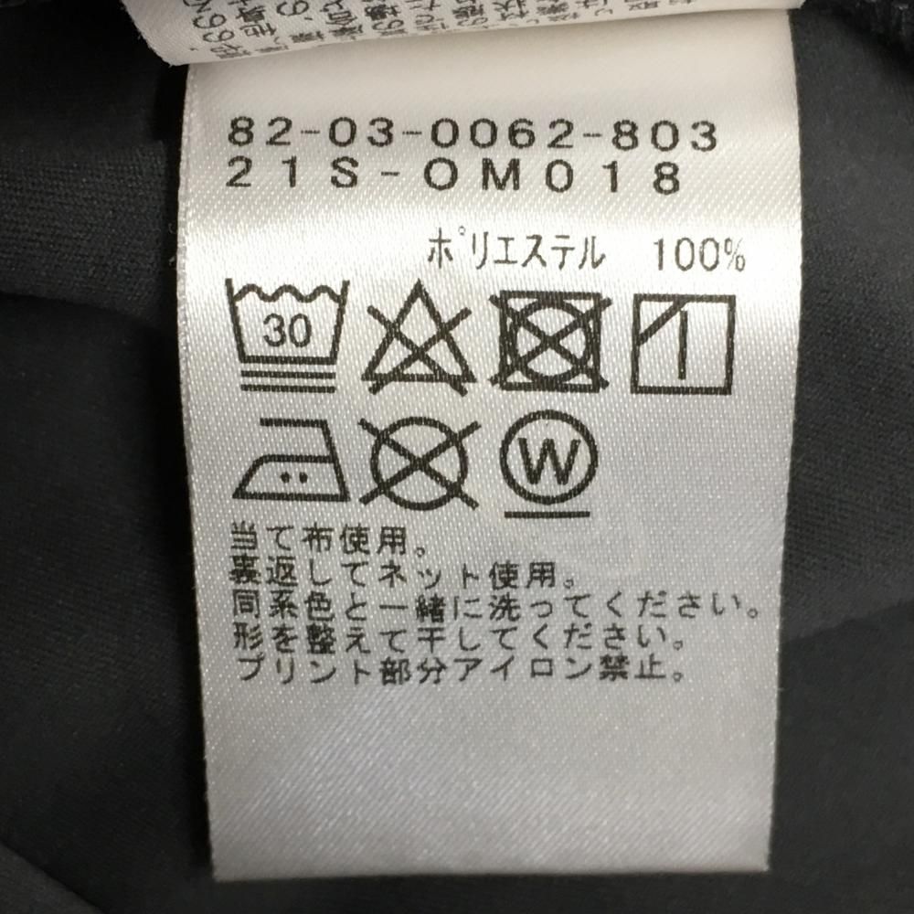 超美品】ビームスゴルフ 半袖ハイネックシャツ グレー×白 ロゴ