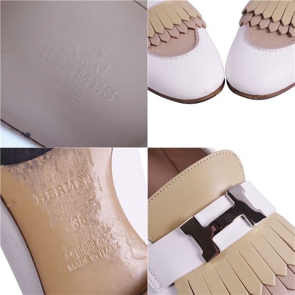 HERMESエルメス モカシン ロワイヤル ベージュ 38 美品 ローファー HERMESエルメス モカシン ロワイヤル ベージュ 38 美品 ローファー