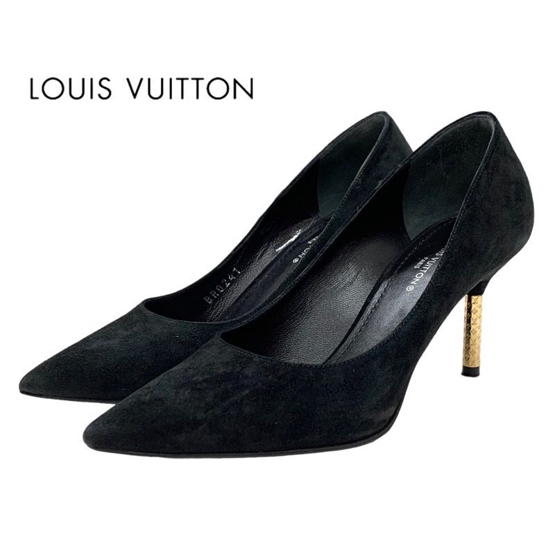 ルイヴィトン LOUIS VUITTON アルティメートライン パンプス フォーマルシューズ 靴 モノグラムヒール スエード ブラック - メルカリ