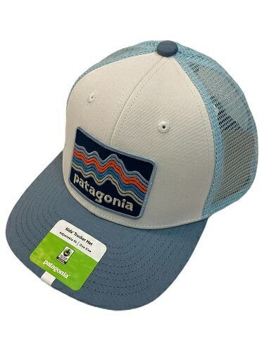 【 即納 】 パタゴニア ◇ キッズ トラッカー ハット ( Ridge Rise Stripe / Light Plume Grey ) ★ 子ども用 ★ | PATAGONIA Kid's Trucker Hat