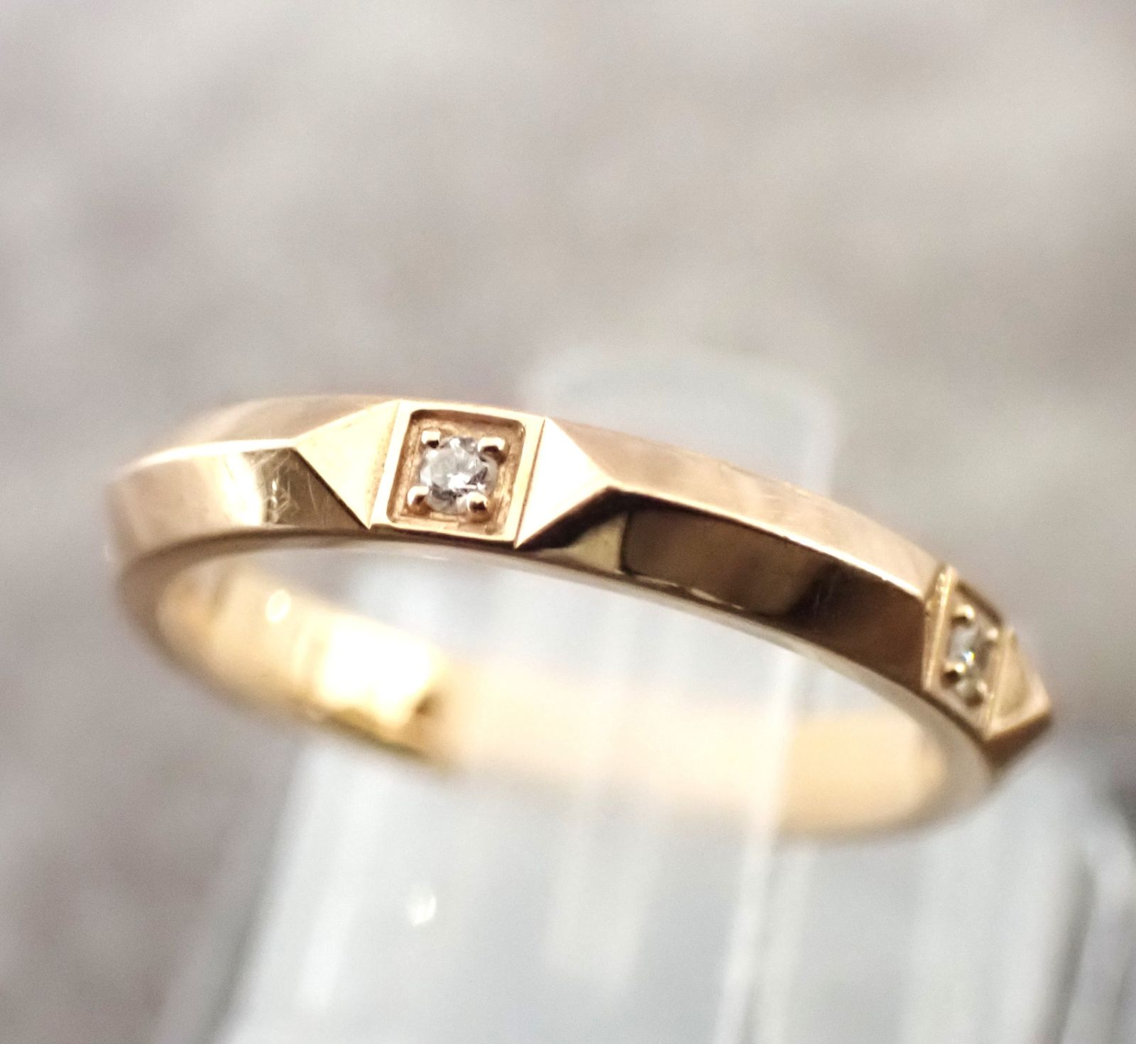 TIFFANY ティファニー バンドリング 750PG 18金 ダイヤモンド5PD 6.5号 3.0g