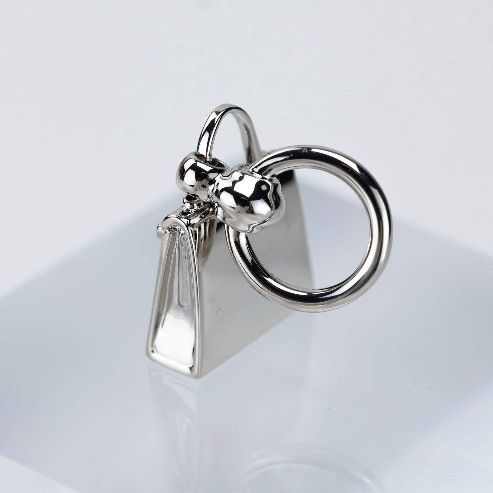 HERMES シルバー ミニケリー ツイリーリング チャーム 専用袋付き