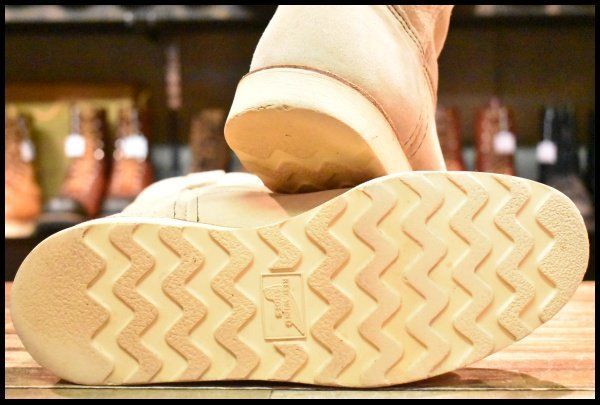 7.5 E 10年 レッドウィング 8168 スエード ペコス ホーソーン アビレーン ラフアウト ベージュ ブーツ redwing pecos FI 309