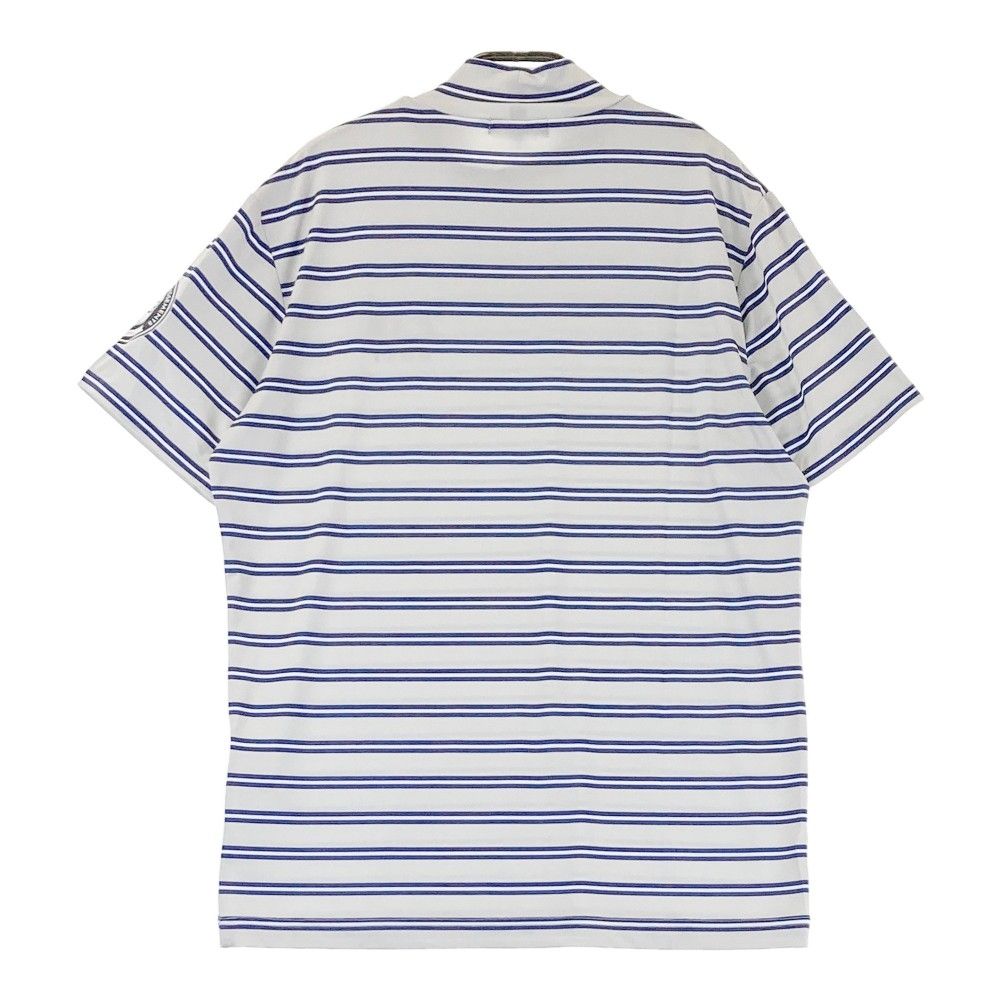 サイズ：L 23区GOLF ニジュウサンクゴルフ  モックネック 半袖Tシャツ ボーダー柄 グレー系 [240101455159] ゴルフウェア メンズ ストスト サイズ：L 23区GOLF ニジュウサンクゴルフ モックネック 半袖T