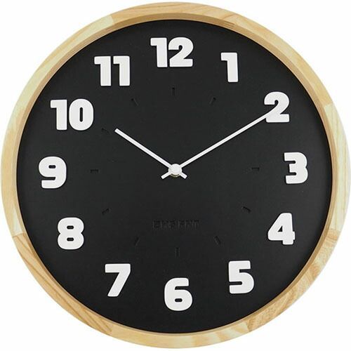 エルコミューン 掛け時計 BAUHAUS Fonts Wall Clock Alfarn Black WCL009