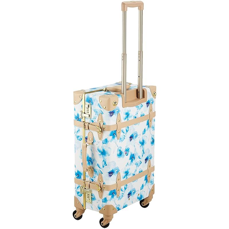 ユーラシア トランクケース トランクキャリー スタイリッシュなユーラシアトランク 36L 53cm 3.8kg EUR3054-53 花柄ブルー ヌメ ハナガラ ブルー ヌメ
