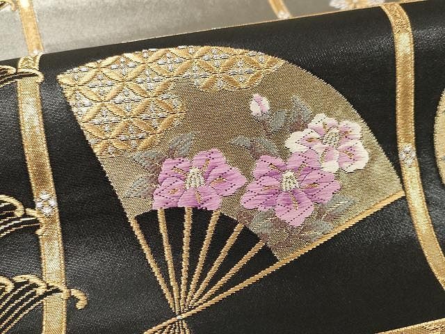 平和屋着物○京の名門 じゅらく謹製 帝王紫 六通柄袋帯 唐織