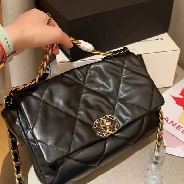 CHANEL シャネル チェーン ショルダー ハンドバッグ ブラック 美品