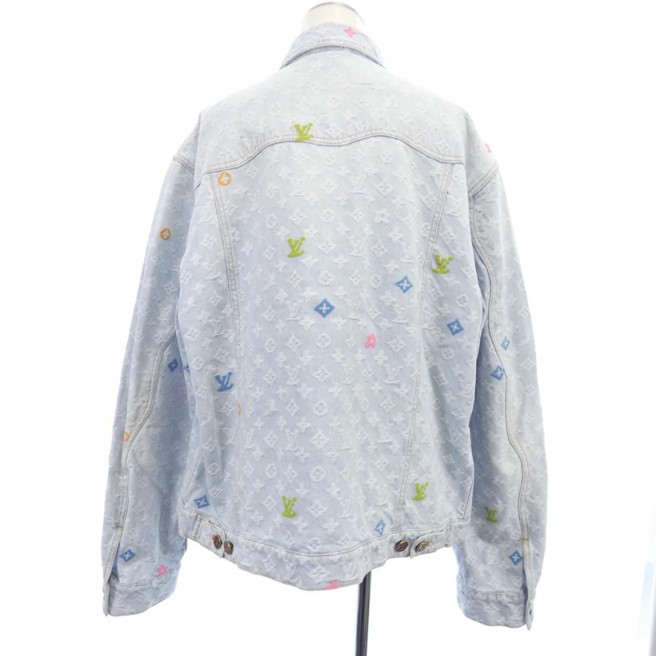 ルイヴィトン　デニムジャケット　ノーカラージャケット　デニム　VUITTON ルイヴィトン☆デニムジャケット☆ユーティリティ【直営買付】M