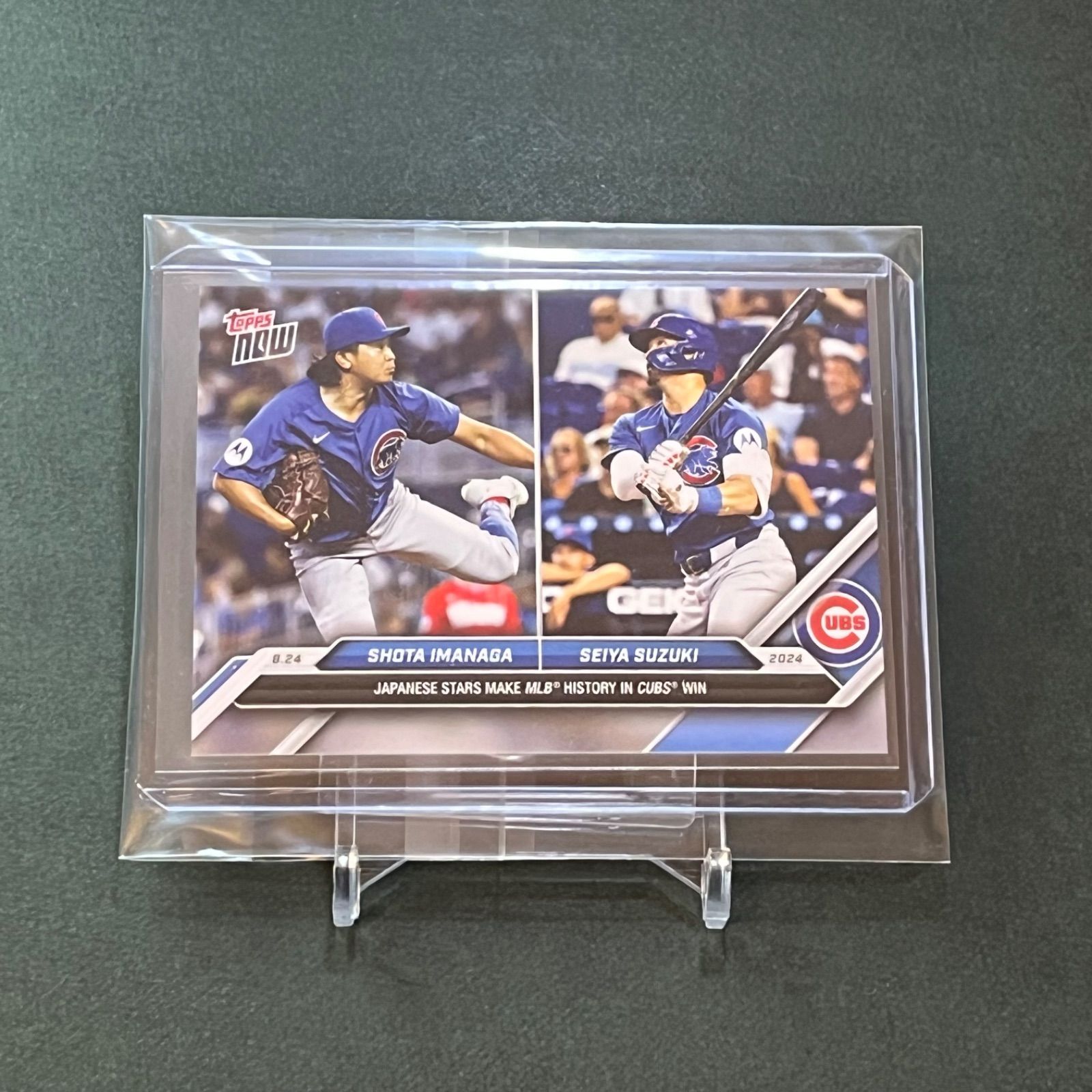【活躍中！】鈴木誠也 2022 Topps Now 693 ベースレリック topps now 今永昇太選手＆鈴木誠也選手／No.588 日本人選手コラボ