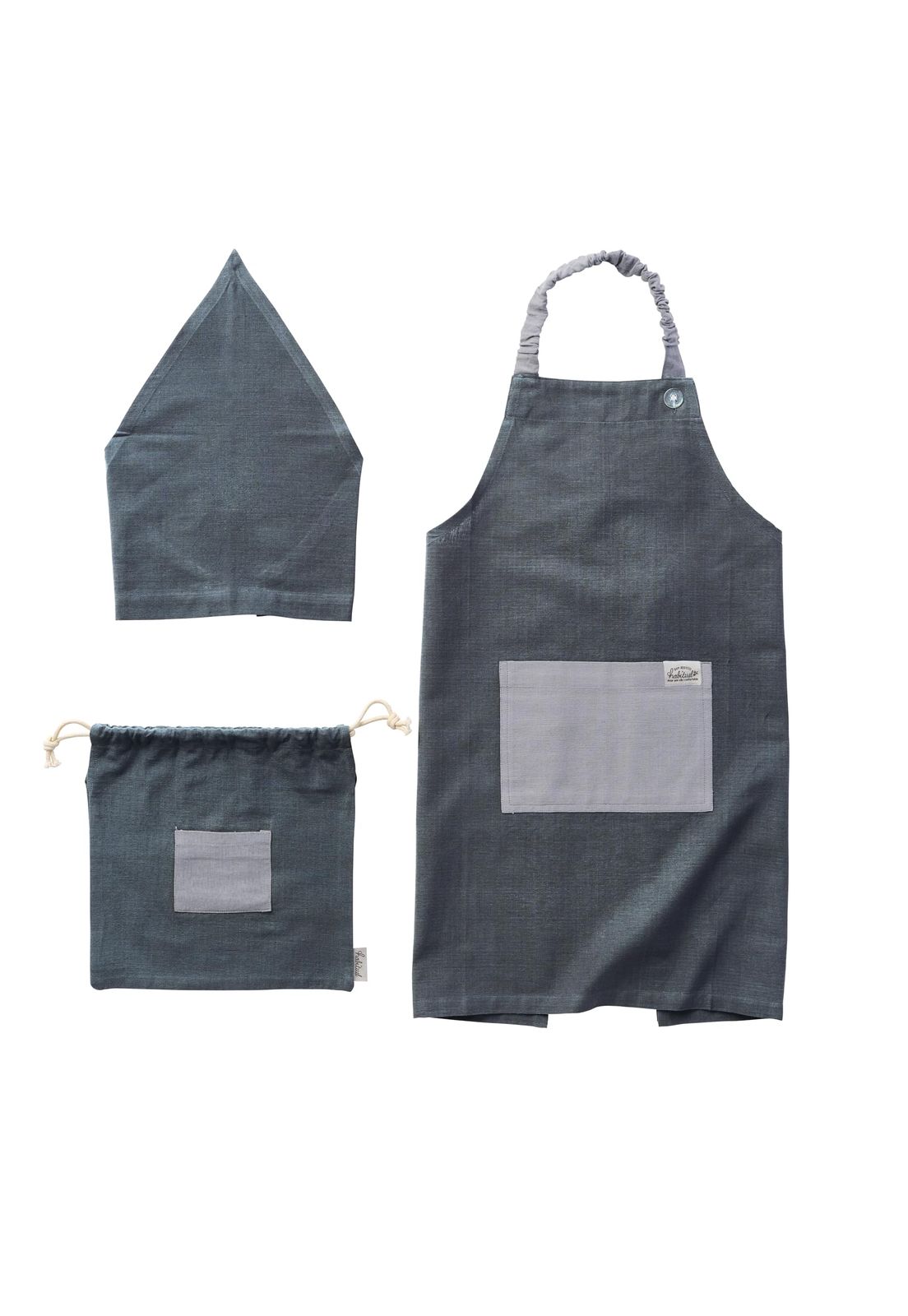 【HOT，新品】 新品 [レップ] キッズエプロン Mate ライトグレー 身長目安:130-150cm エプロン