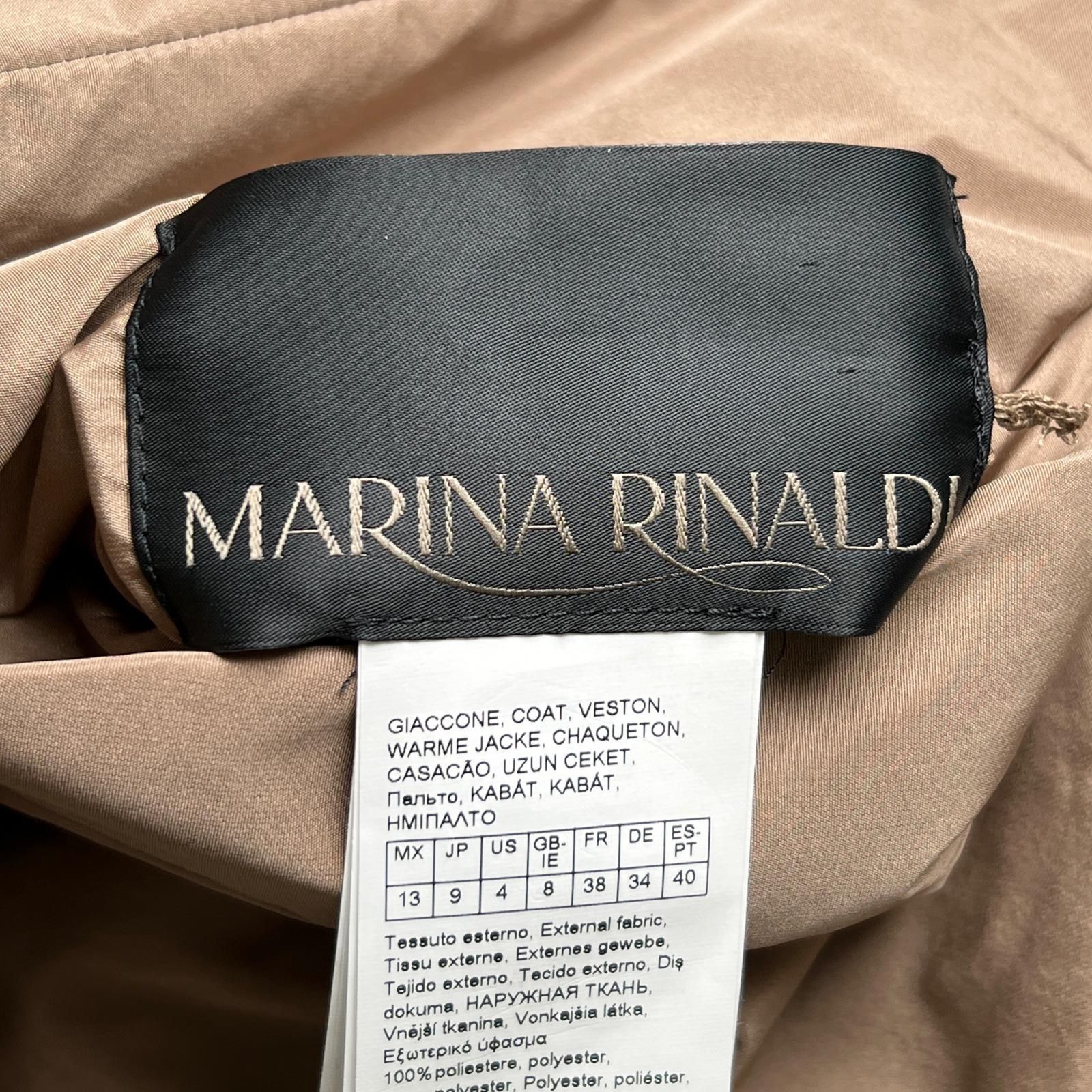 1000円以上送料無料。 ▲MARINA RINALDI マリナ リナルディ 23年製 中綿入り フェイクファー リバーシブル ショートコート ベージュ 9 レディース 定価133 100円