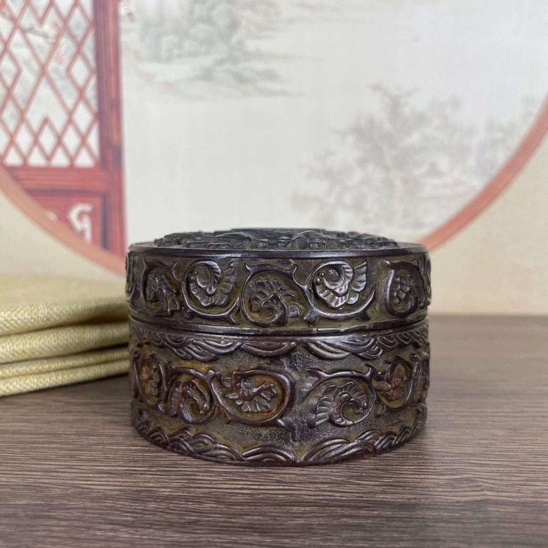 銅 細工 お坊さん 香炉 茶道具 工芸品 美術品 置物 銅 細工 八宝開蓋香炉 装飾盒 墨箱炉 香道具 装飾品 工芸品 置物