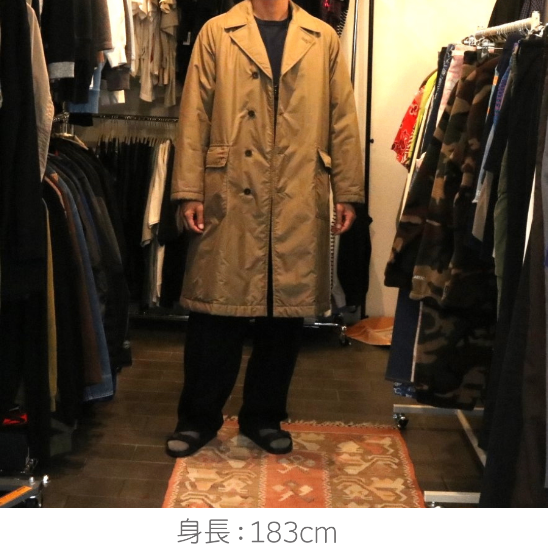 【中古B】KAPTAIN SUNSHINE キャプテンサンシャイン 38 M メンズ コート 19AW プリマロフト バルカラーコート KSSH9FC001 カーキ 中古B 古着