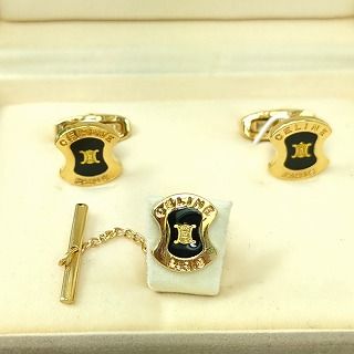 セリーヌ カフリンクス ネクタイピン ゴールド ブラック Celine CELINE セリーヌ カフリンクス ネクタイピン ゴールド ブラック