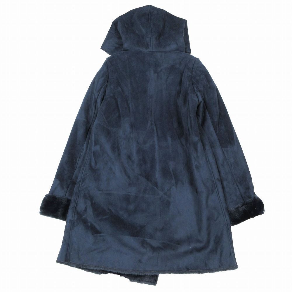 アーバンリサーチ　Rosso   フーデッドフェイクムートンコート　濃紺　中古 ブランド古着通販なら「てんとうむし」。40代、50代レディース