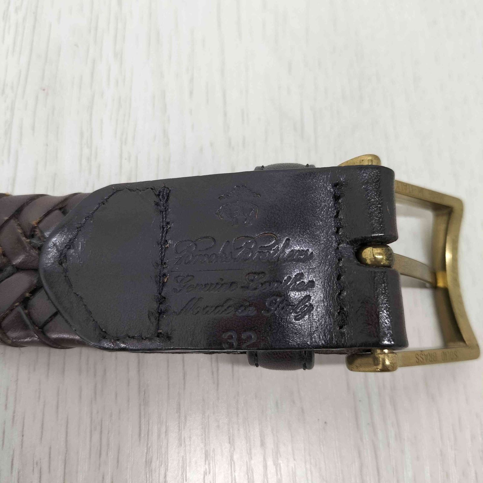 ブルックスブラザーズ BROOKS BROTHERS レザーメッシュベルト メンズ