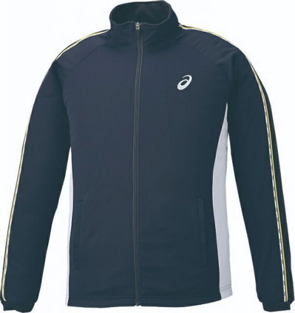 asics アシックス KNIT JACKET NAVY XXL XAT188 50 | スポーツ メンズ XXL ネイビー 服 衣類 衣料品ウェア ウエア フィットネスウェア アウター ジャケット 吸汗速乾性 抗菌防臭 UVケア機能
